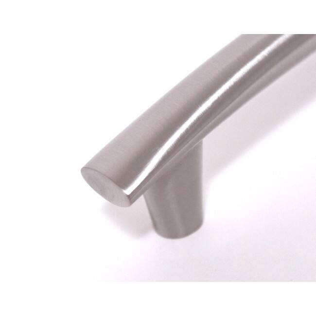 Contemporary 5-1/4 inch Round Arch Design Stainless Steel Finish Cabinet Bar Pull Handle (Case of 15)