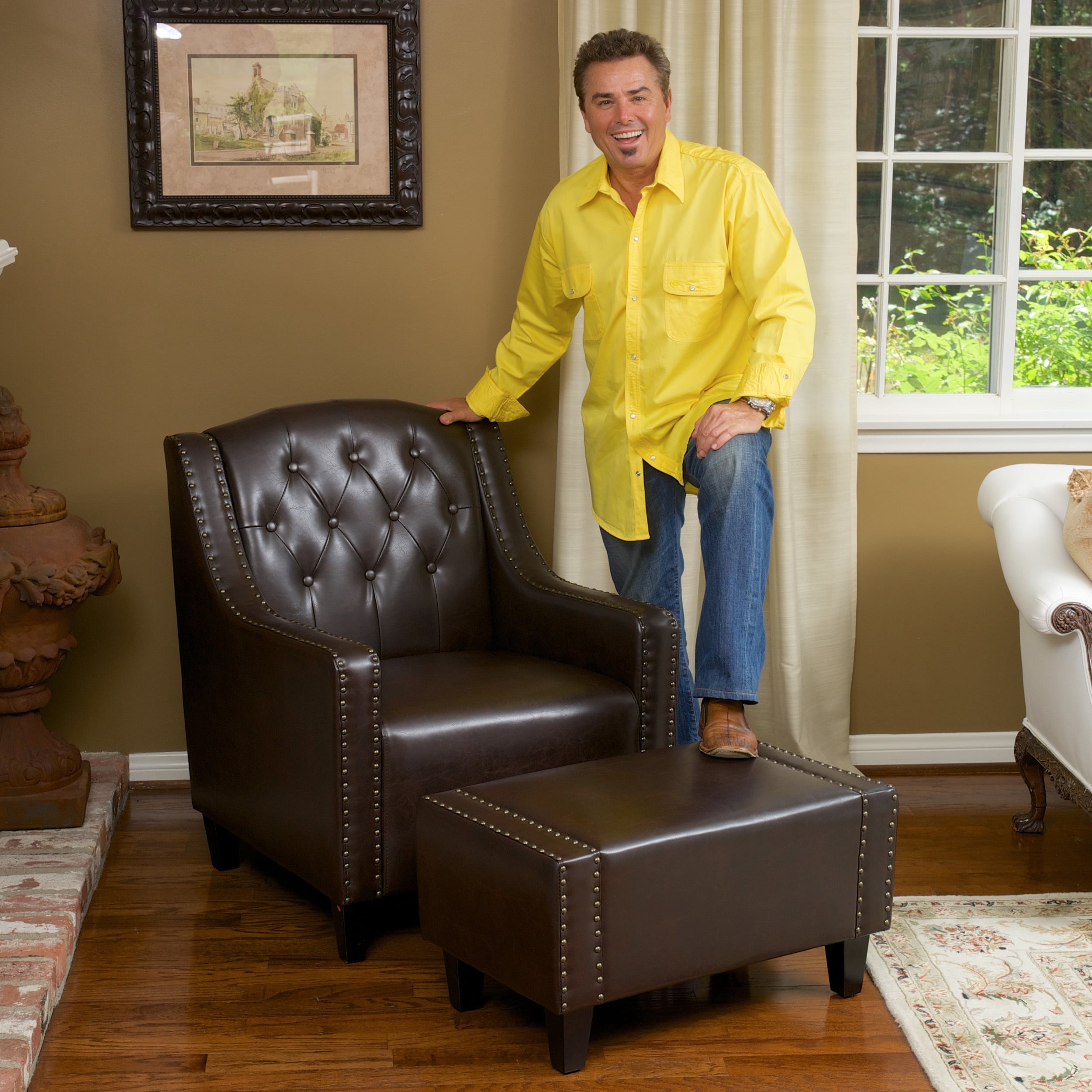 Modern brown petal chair by christopher knight home