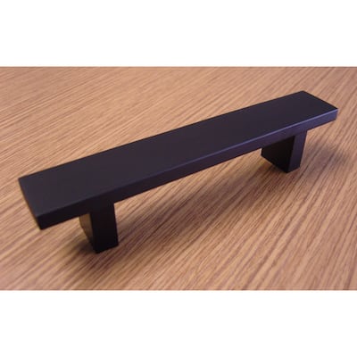 Contemporary 6-inch Rectangular Design Matte Black Finish Cabinet Bar Pull Handle (Case of 15)