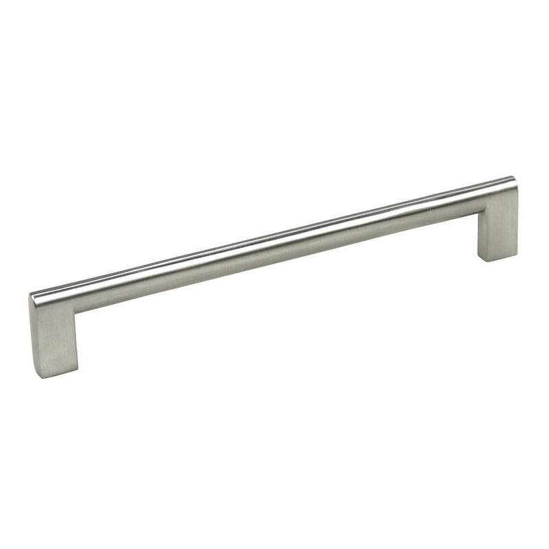 Contemporary 8-1/8-inch Key Shape Design Stainless Steel Finish Cabinet Bar Pull Handle (Case of 4) - Silver