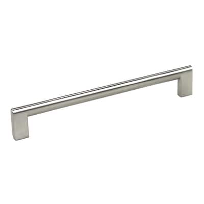 Contemporary 8-1/8-inch Key Shape Design Stainless Steel Finish Cabinet Bar Pull Handle (Case of 4) - Silver