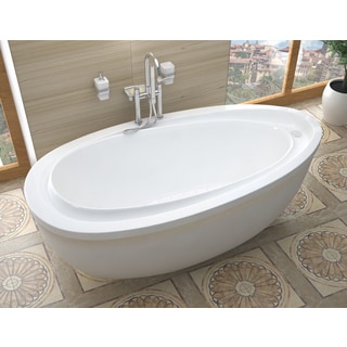 Jetted Tubs - Shop The Best Deals For May 2017 - Atlantis Whirlpools Breeze 38 x 71 Oval Freestanding Air Jetted Bathtub in  White