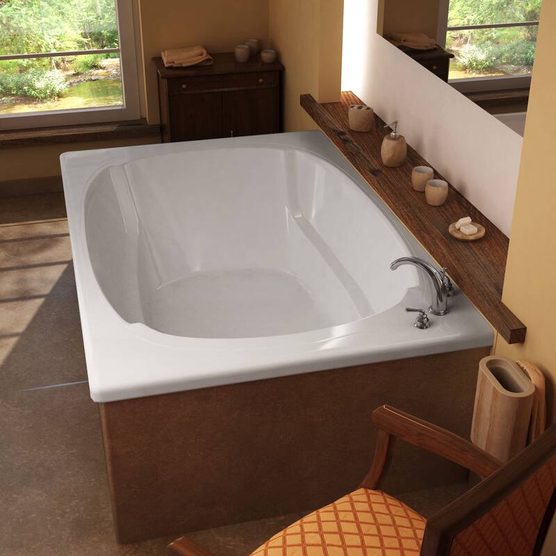 Atlantis Whirlpools Charleston 48 x 72 Rectangular Soaking Bathtub in White
