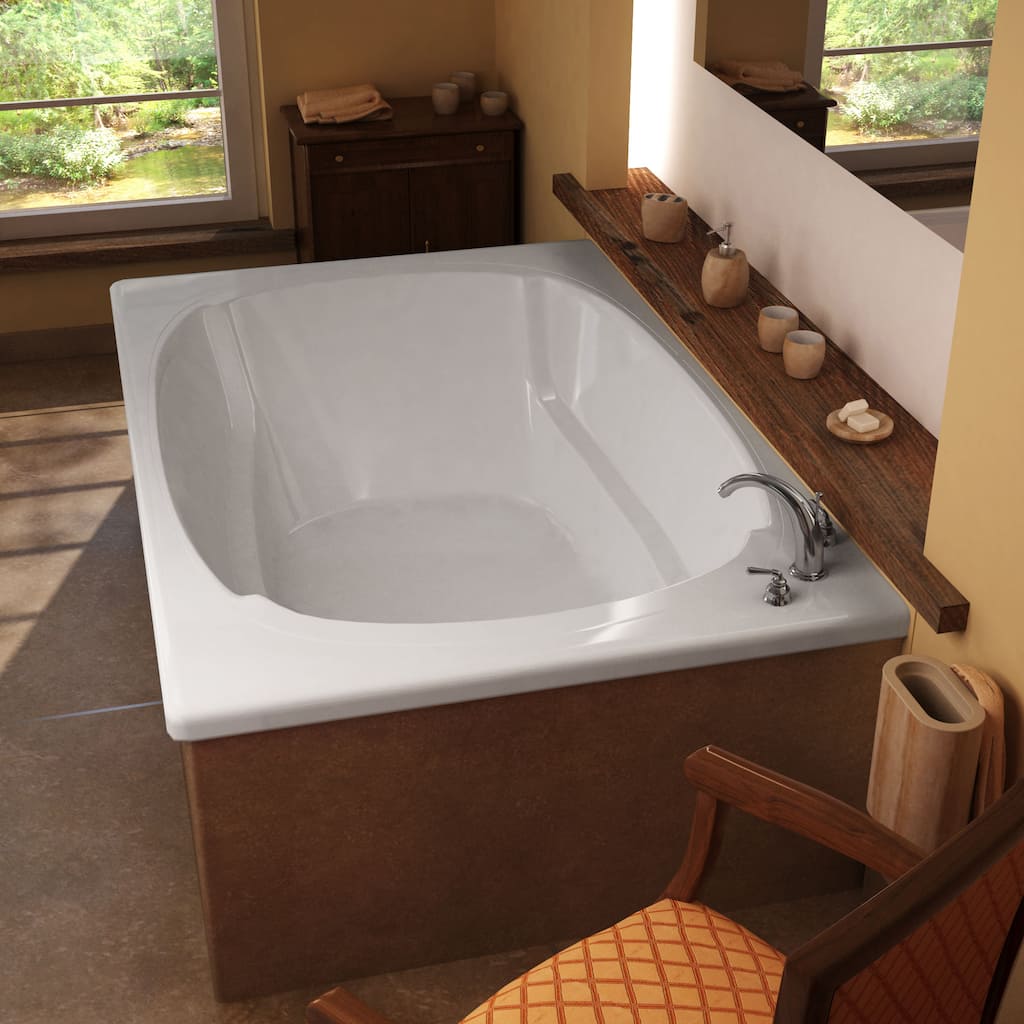 Atlantis Whirlpools Charleston 48 x 72 Rectangular Soaking Bathtub in White