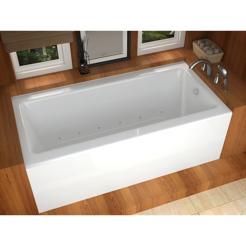 Atlantis Whirlpools Soho 30 x 60 Front Skirted Air Massage Tub with Right Drain in White