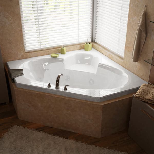 Atlantis Whirlpools Sublime 60 x 60 Corner Whirlpool Jetted Bathtub in ...