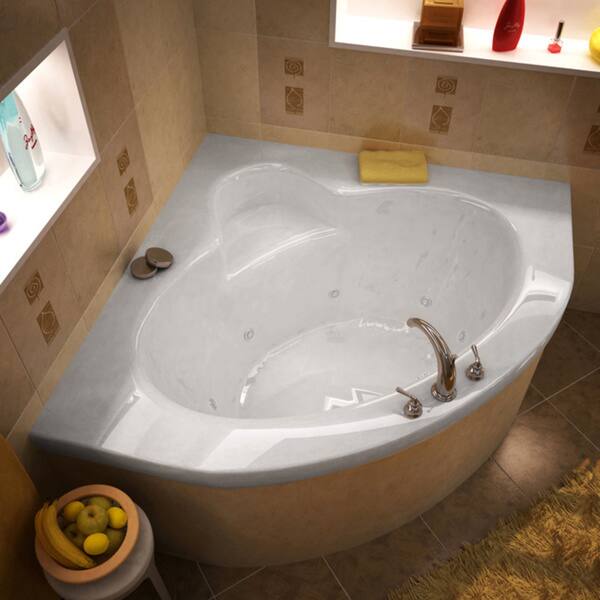 Atlantis Whirlpools Alexandria 60 x 60 Corner Whirlpool Jetted Bathtub