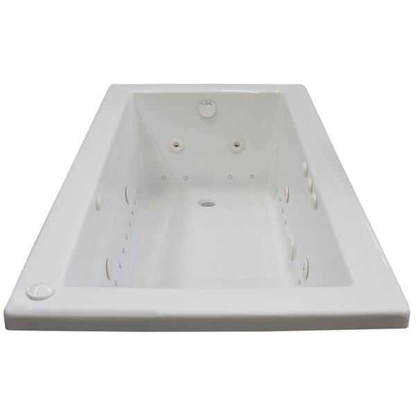Left Drain White 32 X 60 Atlantis Whirlpools 3260vnal Venetian Rectangular Air Jetted Bathtub