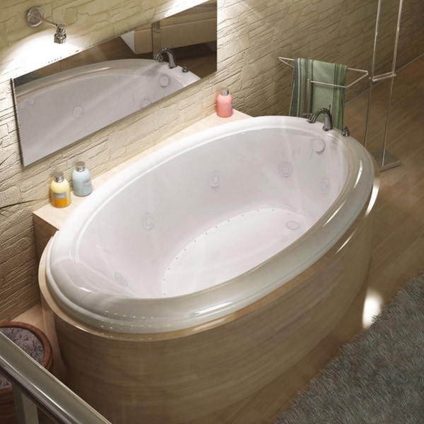 Atlantis Whirlpools Petite 36 x 60 Oval Air & Whirlpool Jetted Bathtub in White
