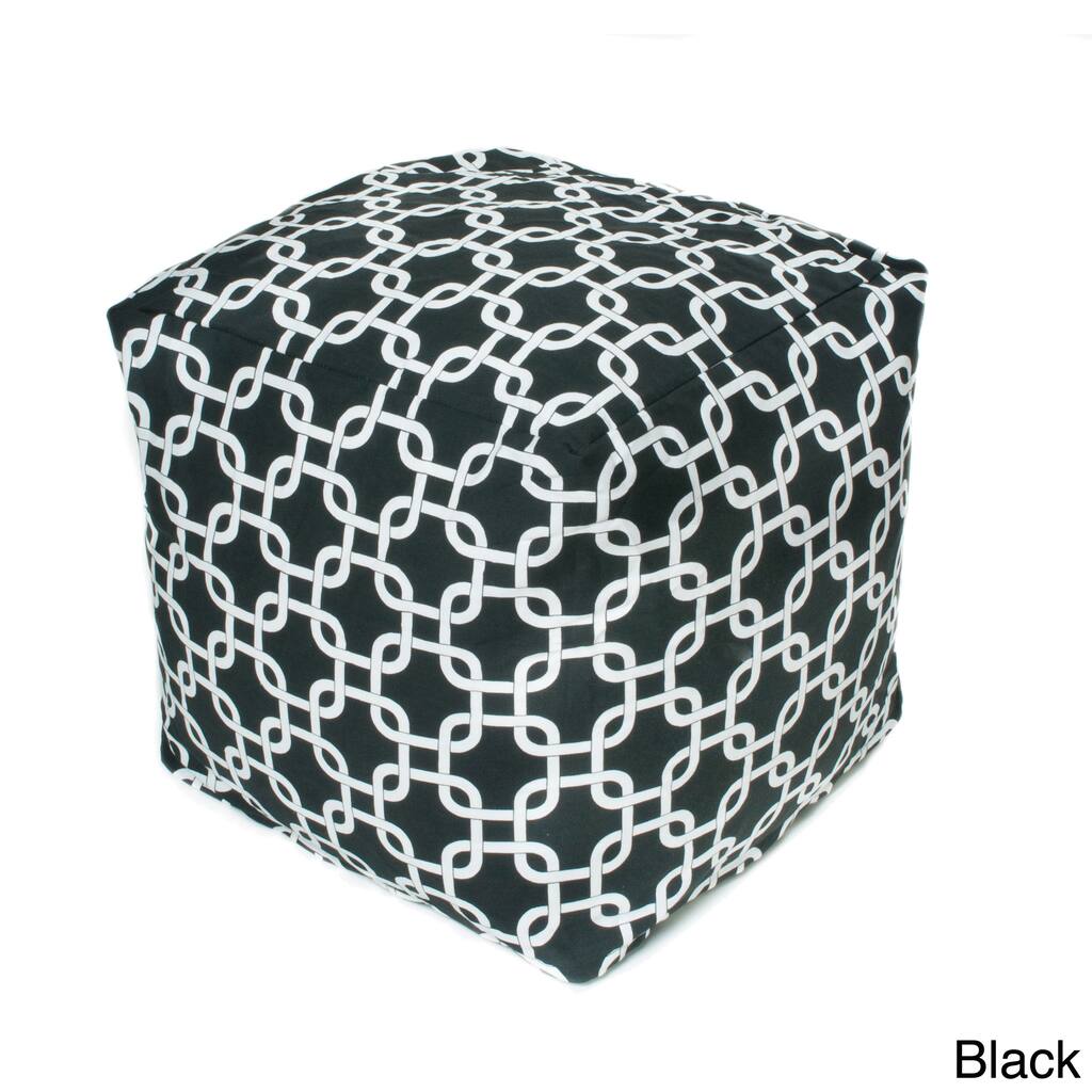 Link Pattern 17-inch Indoor/ Outdoor Bean Bag Cube