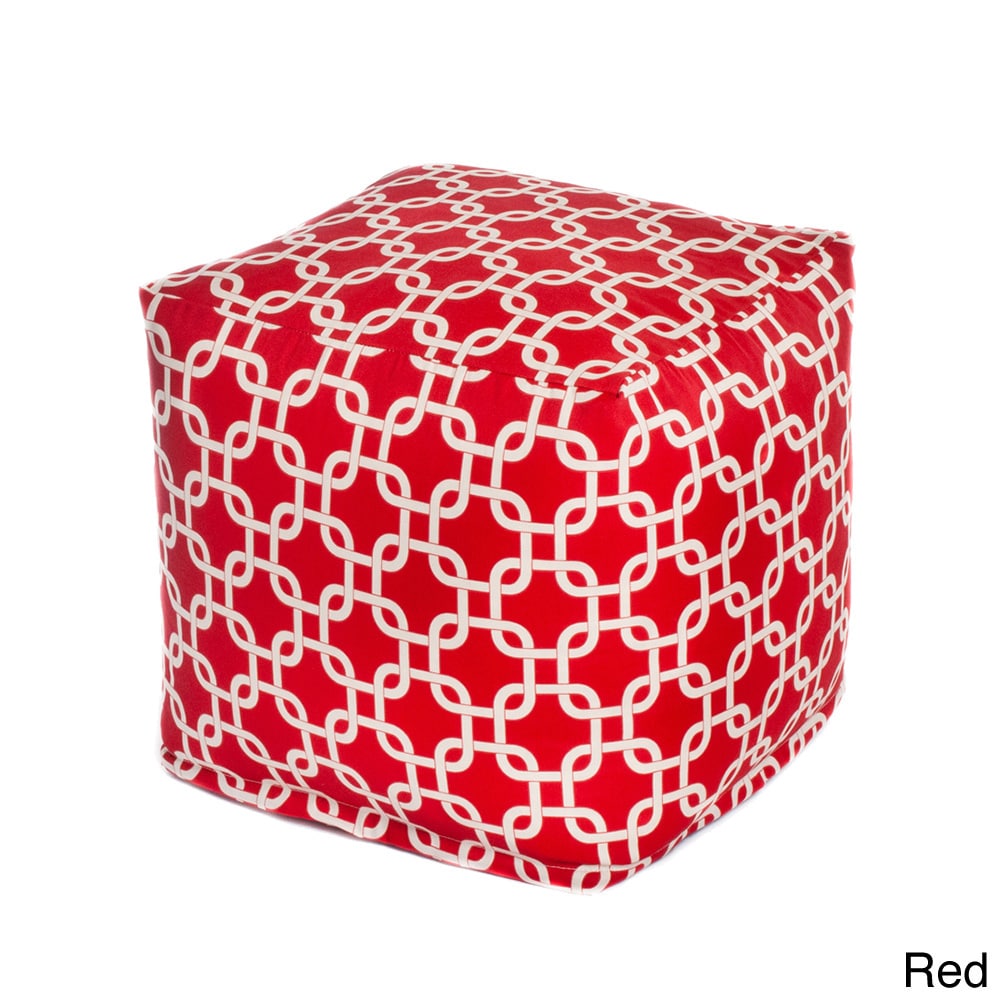 Link Pattern 17 inch Indoor/ Outdoor Bean Bag Cube