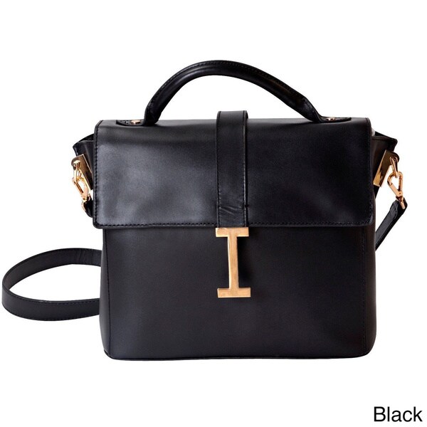 Isaac Mizrahi Liz Removable Tech compartment Genuine Leather Satchel