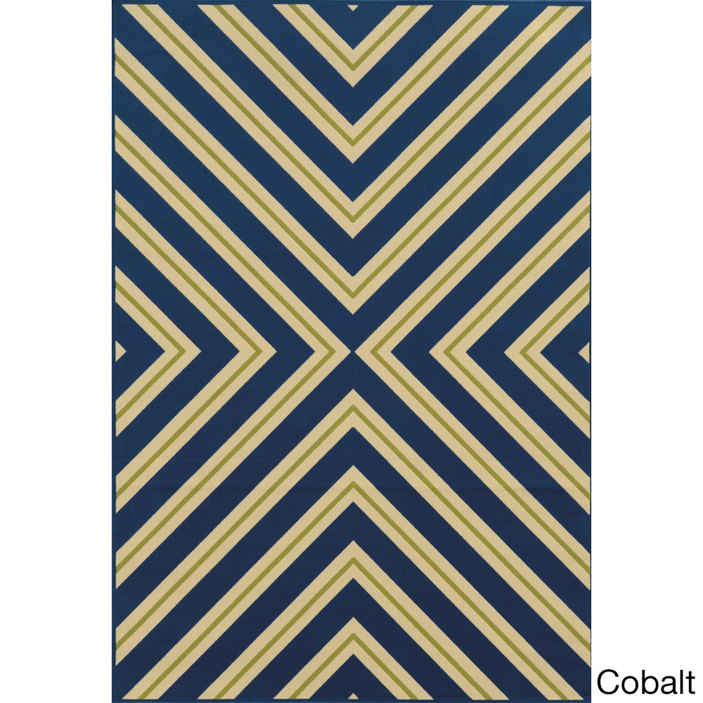 Indoor/ Outdoor Geometric Polypropylene Rug (37 X 56)