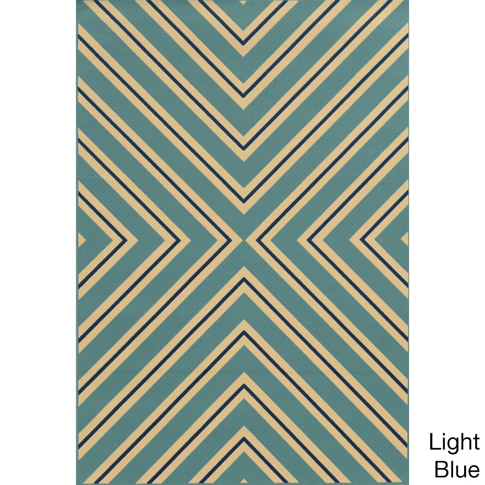 Indoor/ Outdoor Geometric Polypropylene Rug (37 X 56)