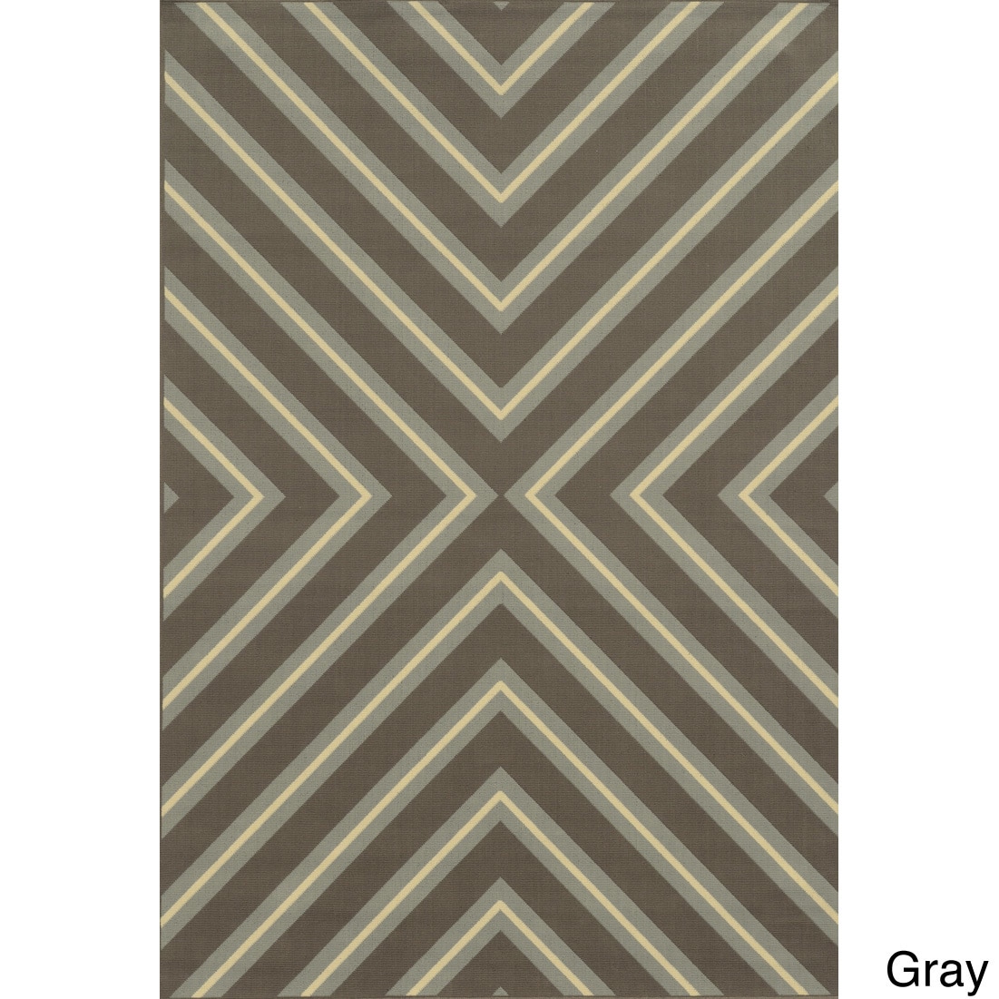 Indoor/ Outdoor Geometric Polypropylene Rug (53 X 76)