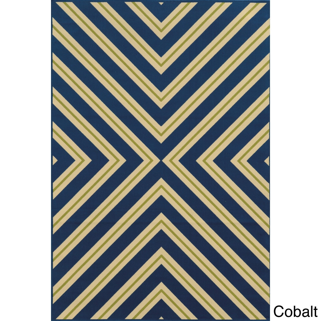 Indoor/ Outdoor Geometric Polypropylene Rug (53 X 76)