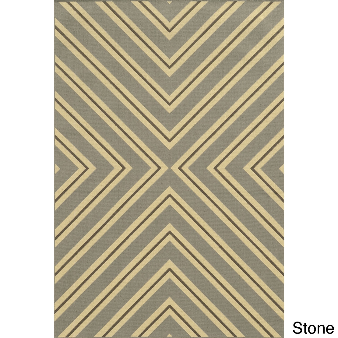 Indoor/ Outdoor Geometric Polypropylene Rug (53 X 76)