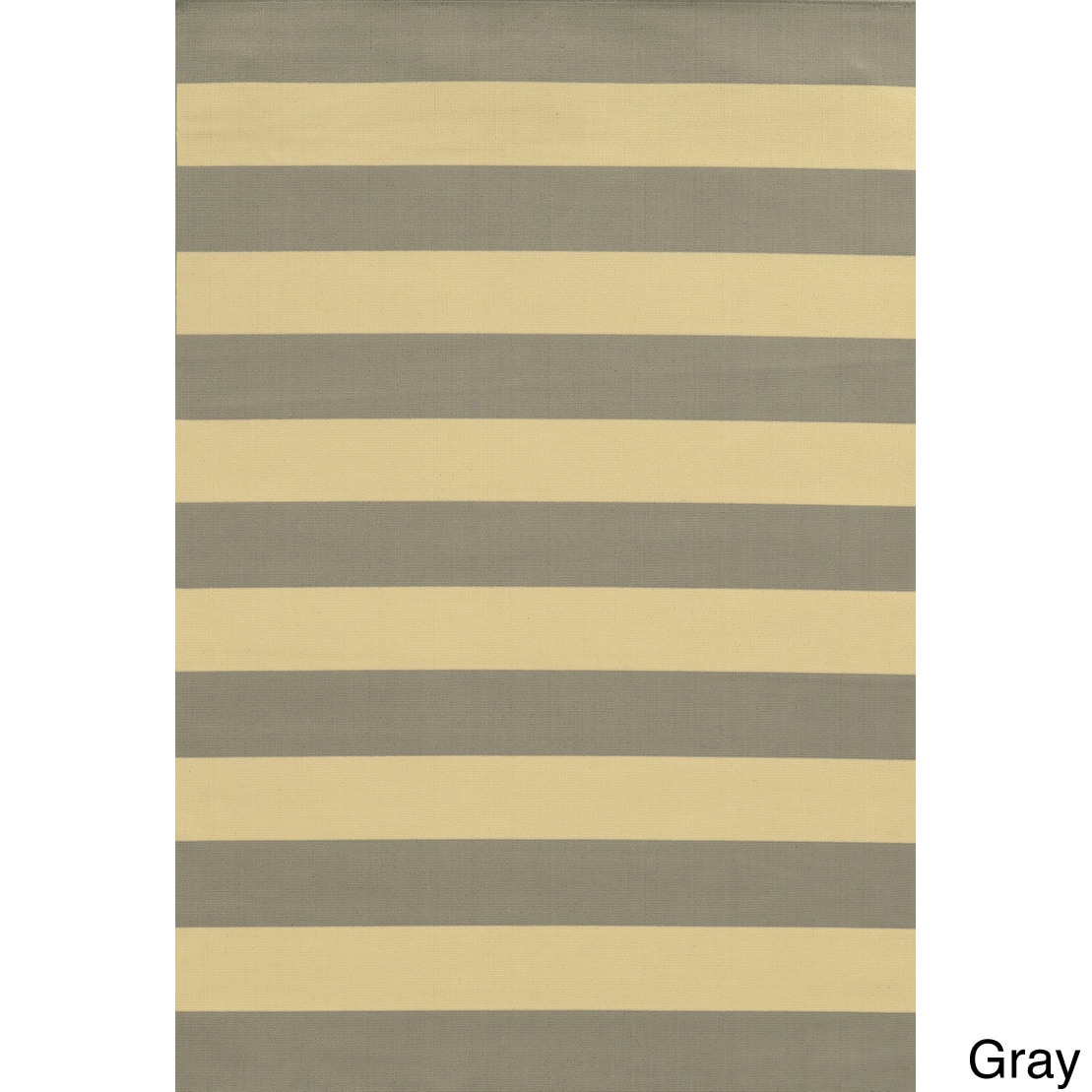 Indoor/ Outdoor Stripe Polypropylene Rug (53 X 76)