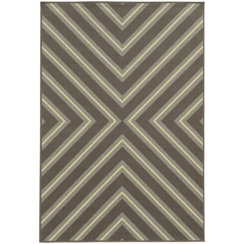 Vista Home Rio Mar Diagonal Stipe Indoor/ Outdoor Area Rug