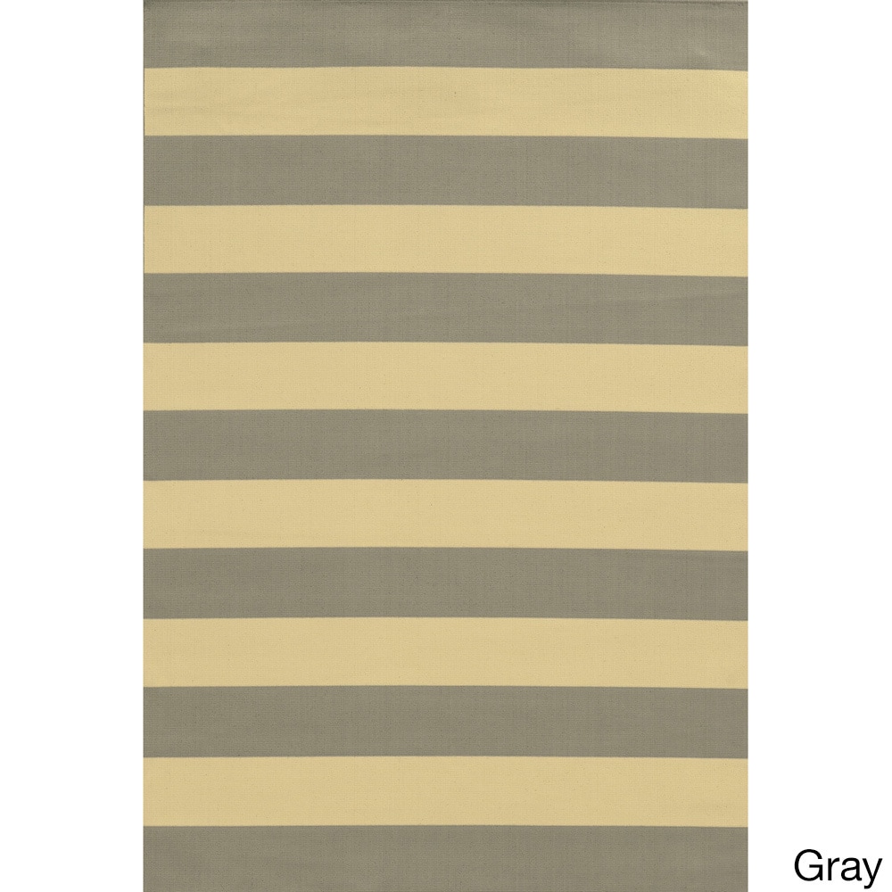 Indoor/ Outdoor Stripe Polypropylene Rug (67 X 96)