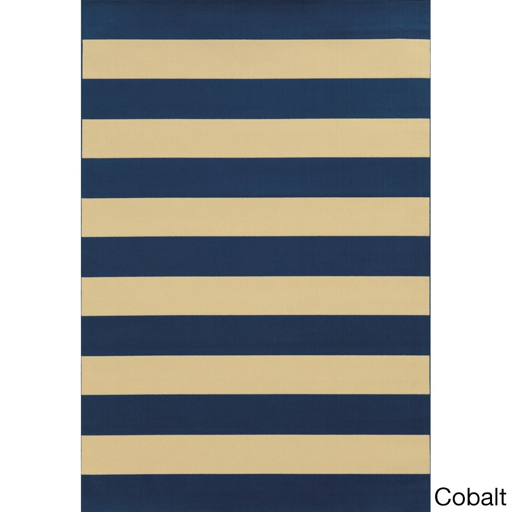 Indoor/ Outdoor Stripe Polypropylene Rug (67 X 96)