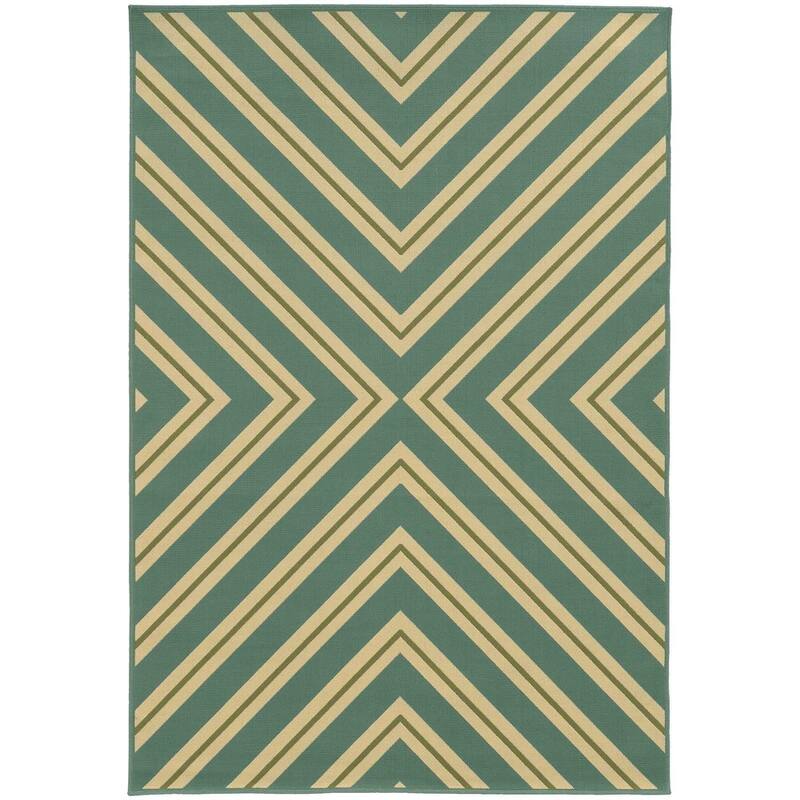 Vista Home Rio Mar Diagonal Stipe Indoor/ Outdoor Area Rug