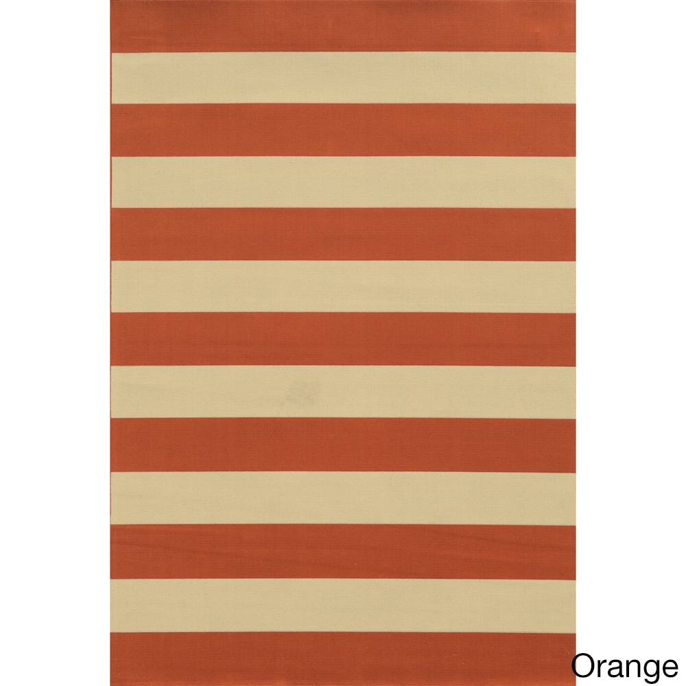 Indoor/ Outdoor Stripe Polypropylene Rug (86 X 13)