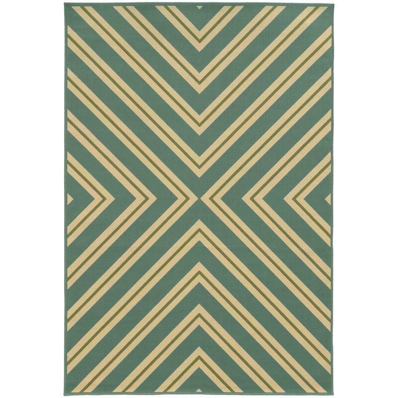 Vista Home Rio Mar Diagonal Stipe Indoor/ Outdoor Area Rug