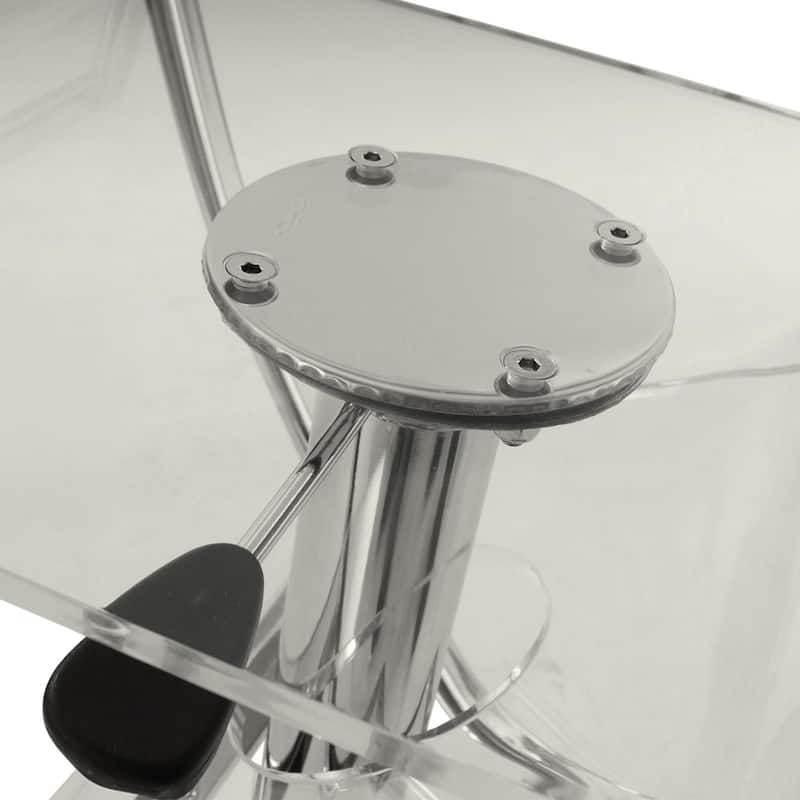 LeisureMod Clifton Clear Acrylic Adjustable Bar Counter Stool