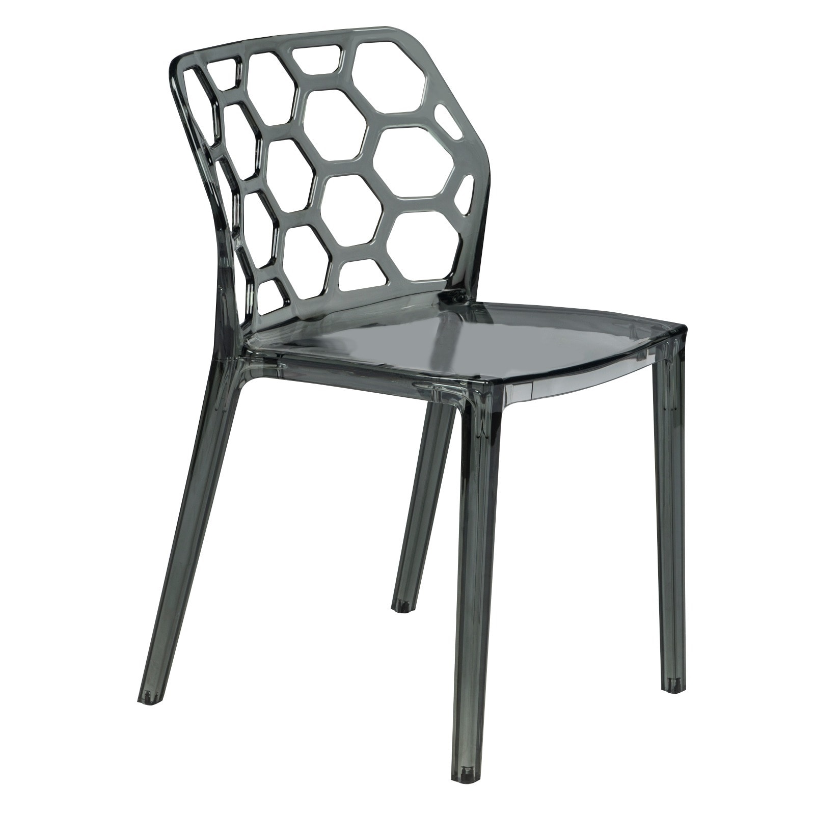 Cove Transparent Black Acrylic Modern Dining Chair