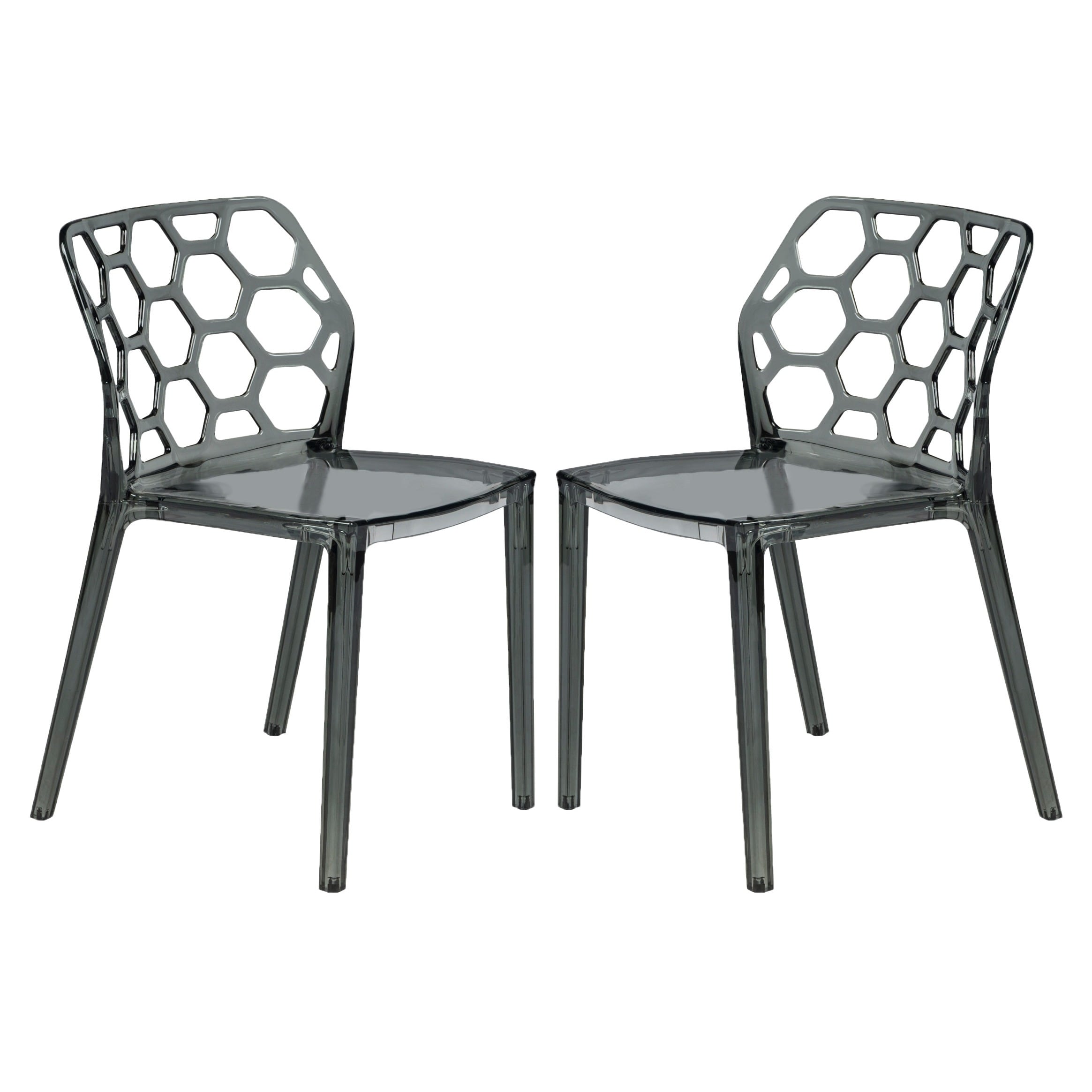 Cove Transparent Black Acrylic Modern Dining Chair (set Of 2)