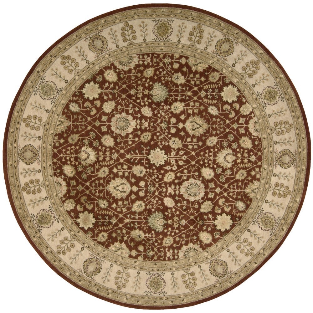 Nourison 3000 Round Rust Oriental Wool Rug (6)