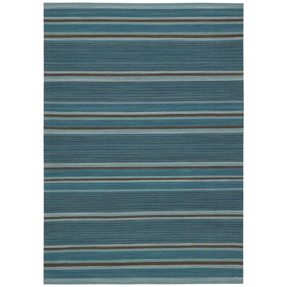 Kathy Ireland Home Griot Turquoise Gradient Stripes Area Rug (4 X 6)