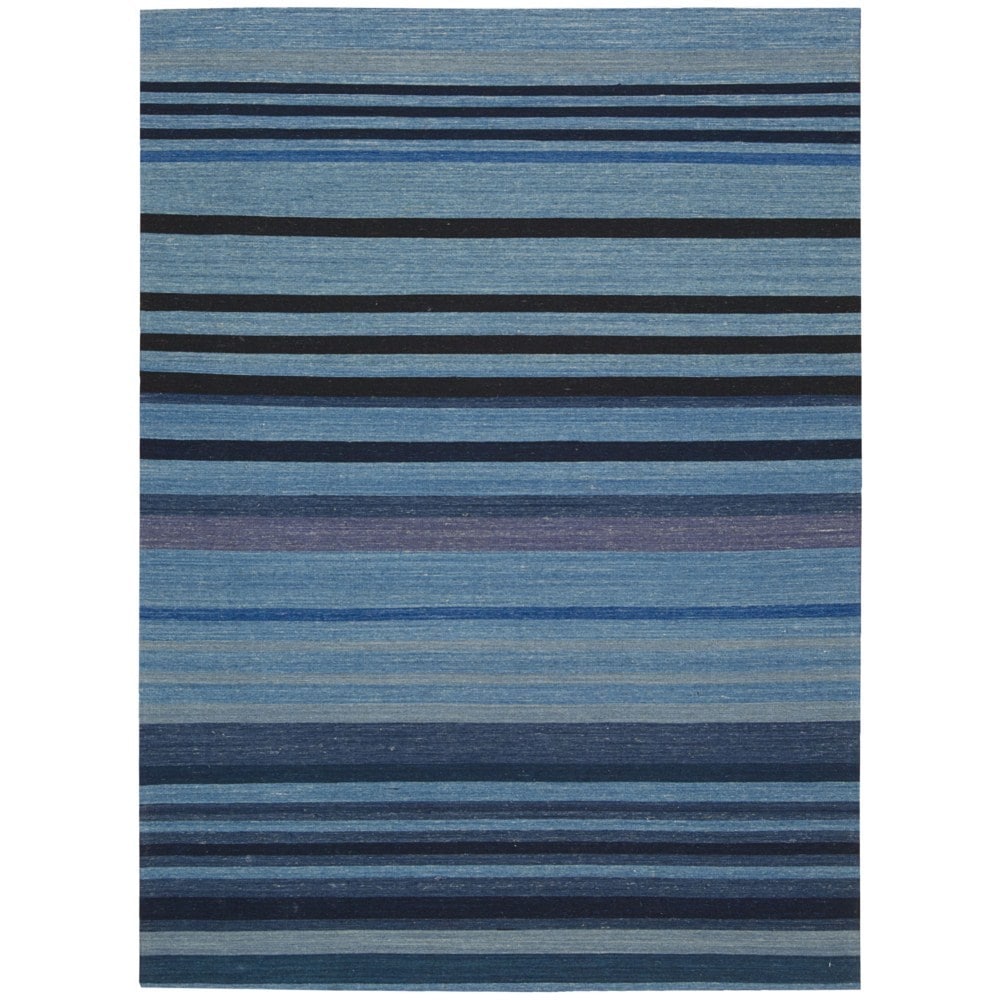 Kathy Ireland Home Griot Indigo Gradient Stripes Area Rug (53 X 75)