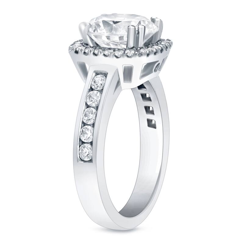 Auriya 14k Gold 2ctw Cushion-cut Halo Diamond Engagement Ring Certified