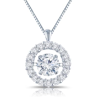 Auriya 'Dancing Stone' 14k Gold 1ct TDW Diamond Pendant Necklace