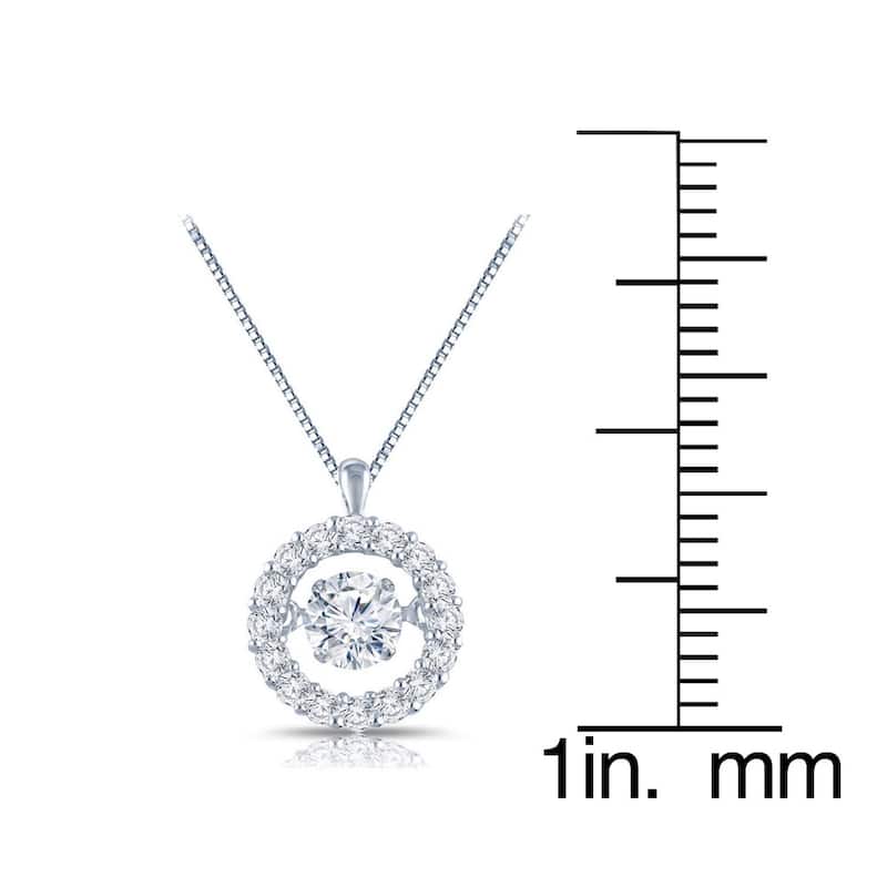 Auriya 'Dancing Stone' 14k Gold 1ct TDW Diamond Pendant Necklace