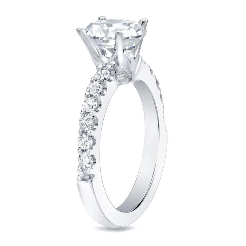 Auriya 14k Gold 1ctw Classic Round Diamond Engagement Ring