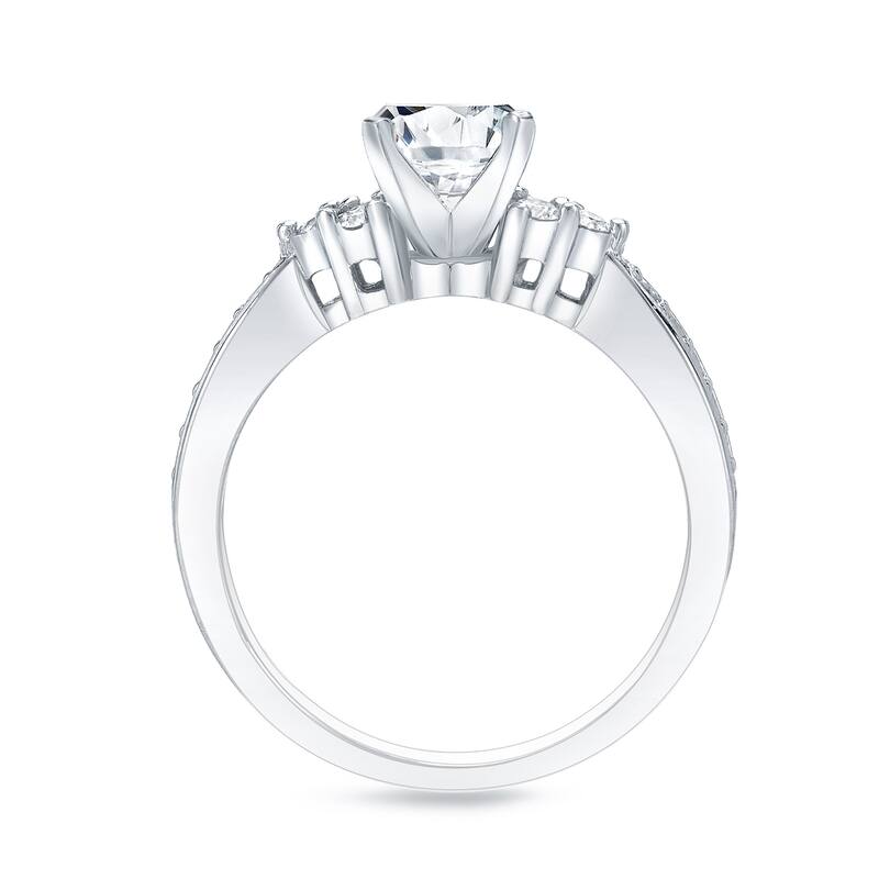 14k Gold 1 1/3ct TDW Round Diamond Engagement Ring Set by Auriya