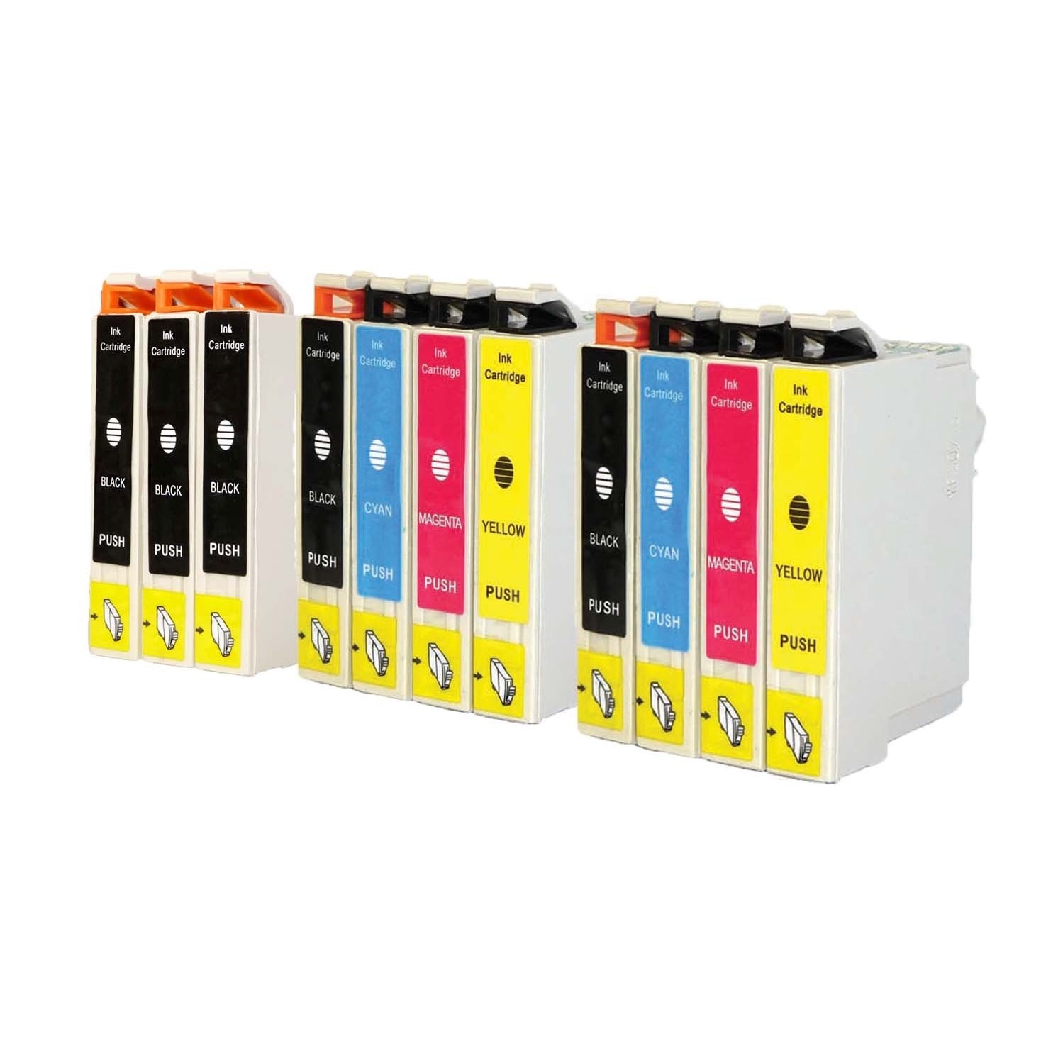 Epson T044 T044120 T044220 T044320 T044420 Ink Cartridge Set (pack Of 11 5k/2c/2m/2y) (remanufactured) (Black Cyan Magenta YellowPrint yield at 5% coverage BlackYields up to 500 Pages; C,M,Y Yields up to 450 PagesNon refillableModel PIE T044 5222Pack