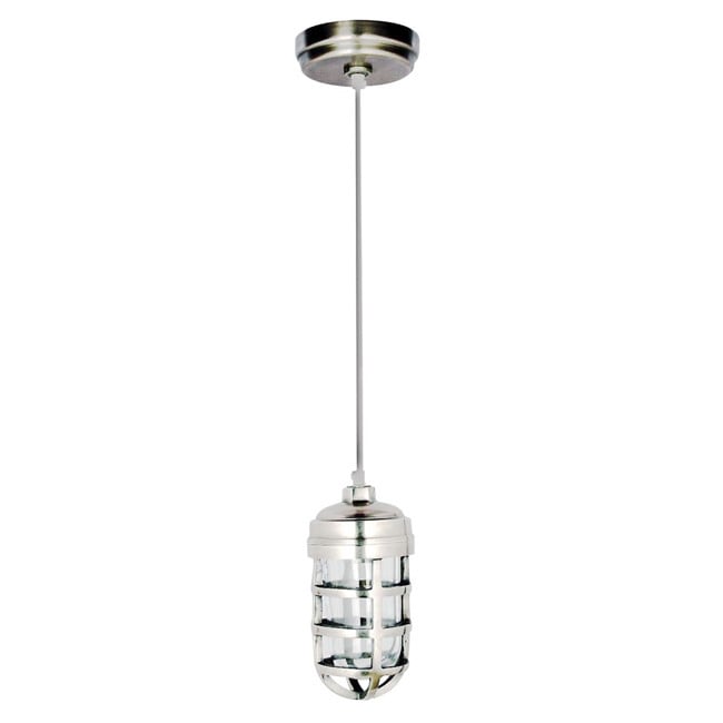 Beacon Antique Nickel Metal Cage 1 light Pendant