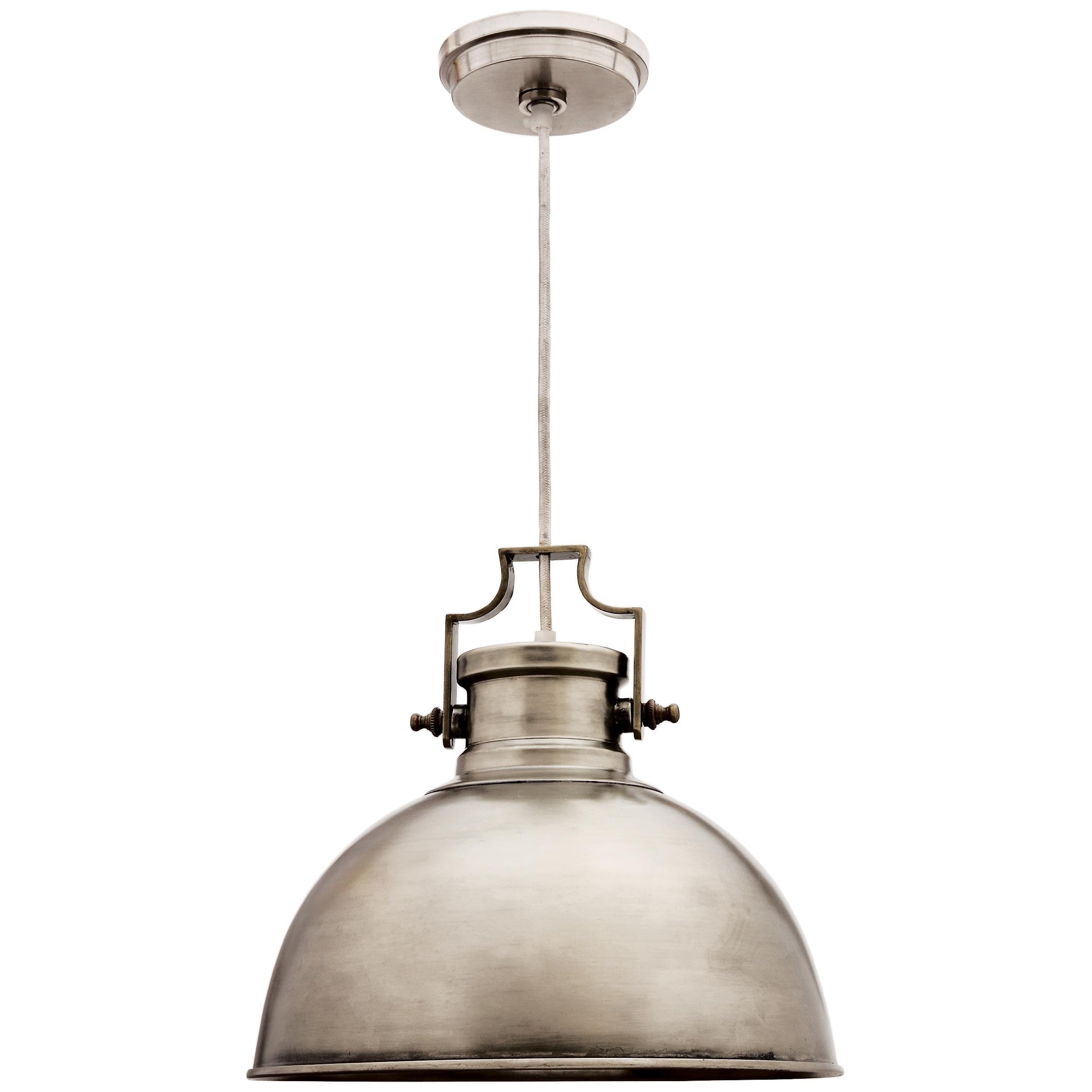 Camden Antique Nickel 1 light Dome Pendant