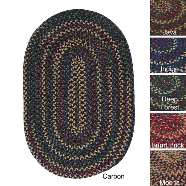 Pine Canopy Colville Multi-colored Reversible Braided Rug - 2' x 3'
