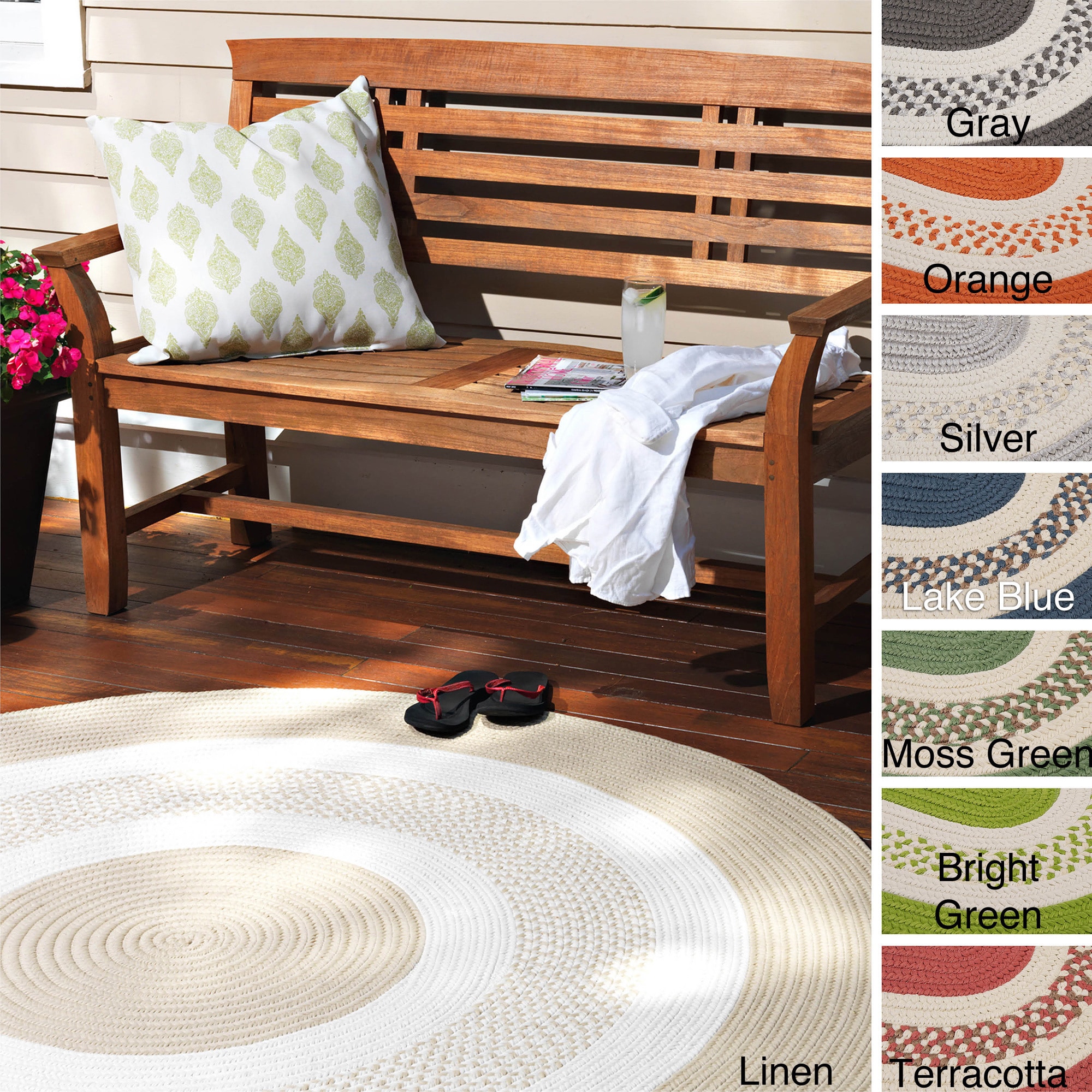 Hampton Fade resistant Indoor/ Outdoor Braided Rug (3 X 5)