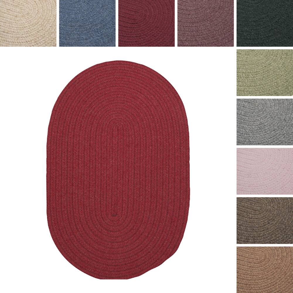 Charleston Wool-blend Textured Solid Reversible Braided Rug - Overstock ...