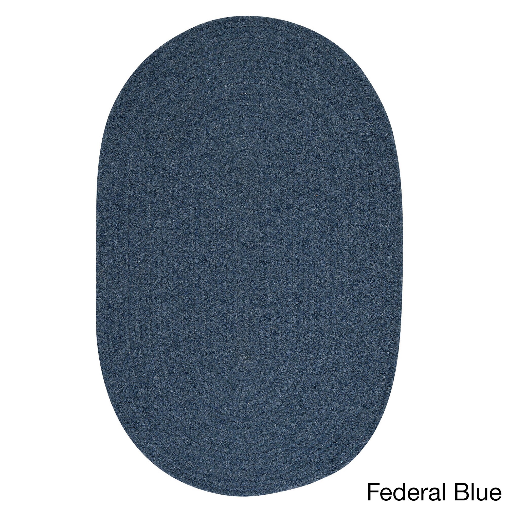 Colonial Mills Charleston Braided Wool blend Area Rug (8 X 10) Blue Size 8 x 10