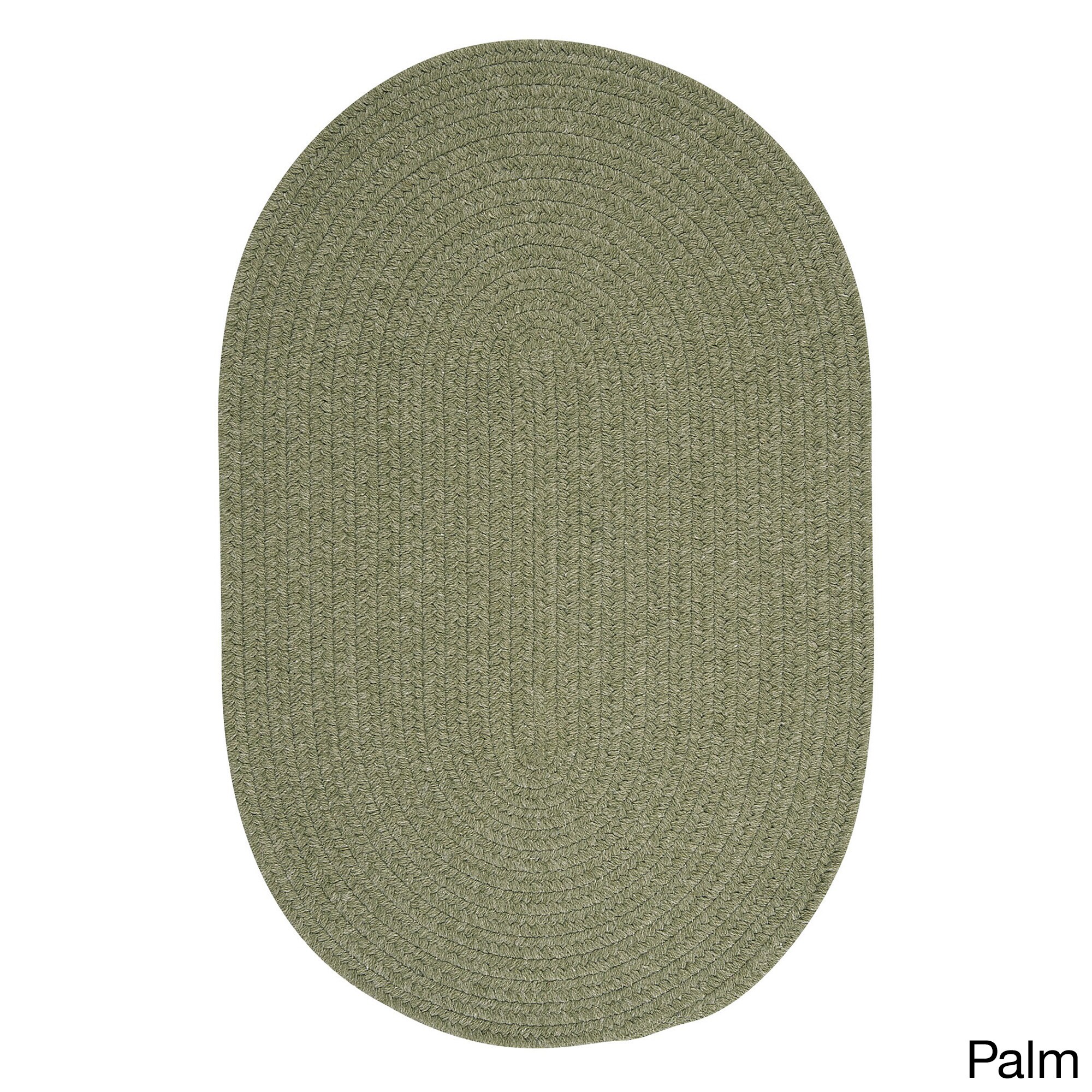 Colonial Mills Charleston Braided Wool blend Area Rug (8 X 10) Green Size 8 x 10