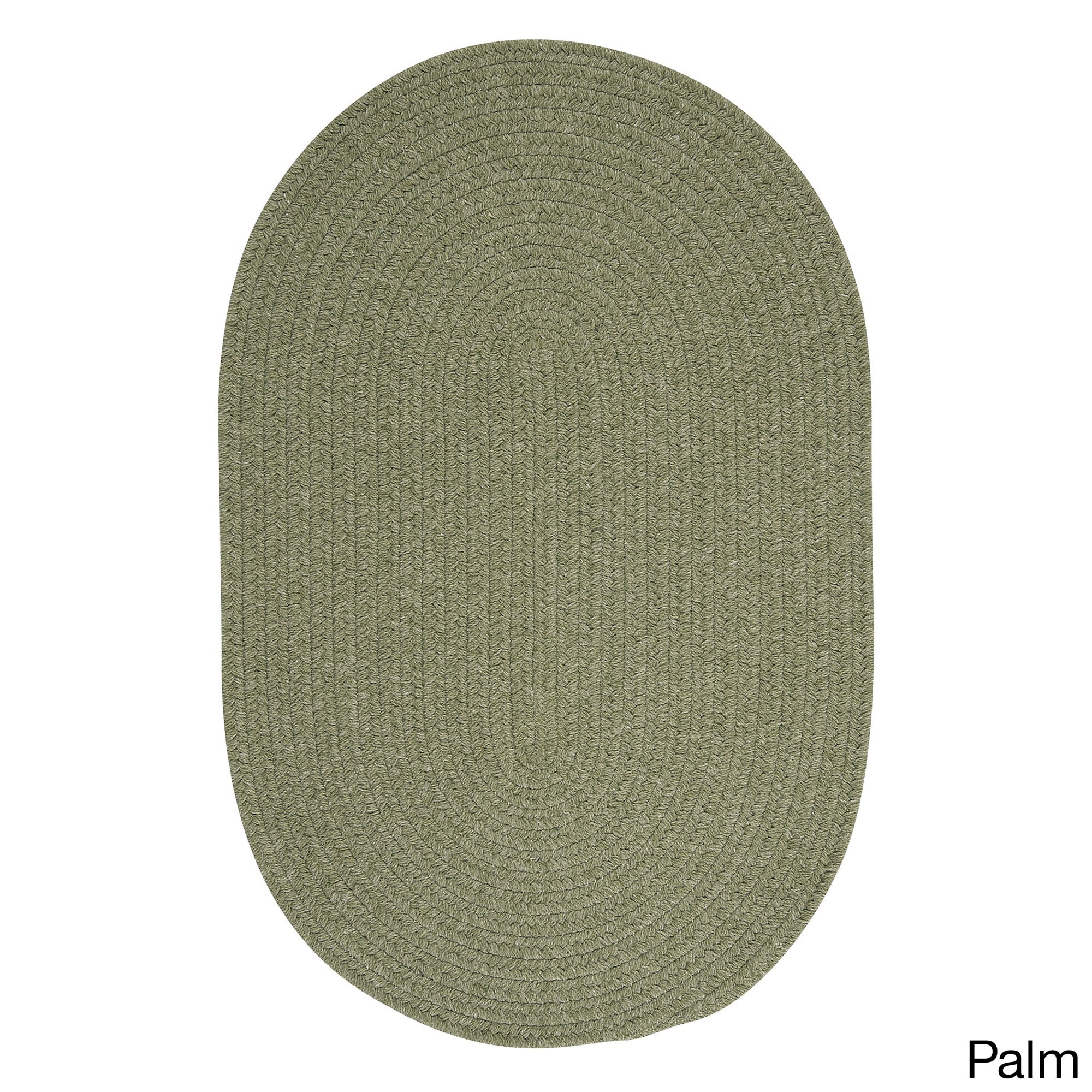 Colonial Mills Charleston Braided Wool blend Area Rug (9 X 12) Green Size 9 x 12