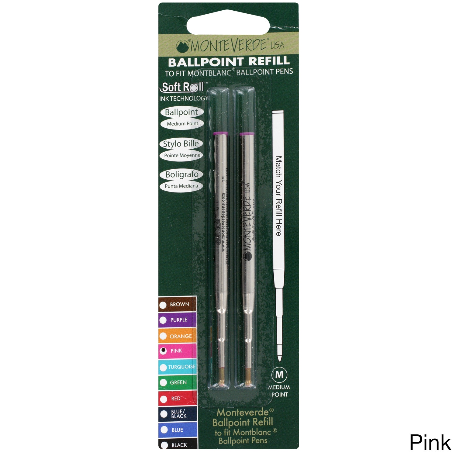 Mont Blanc Ball Point Medium Point Pen Refills (pack Of 2)