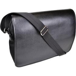 Men's Royce Leather Kensington Messenger Bag Black - Free Shipping ...